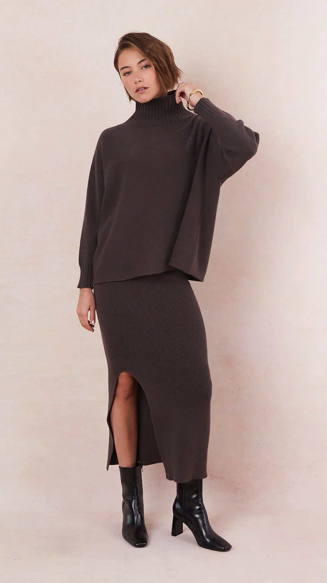 Adina Pencil Skirt - Cacao - Image 12