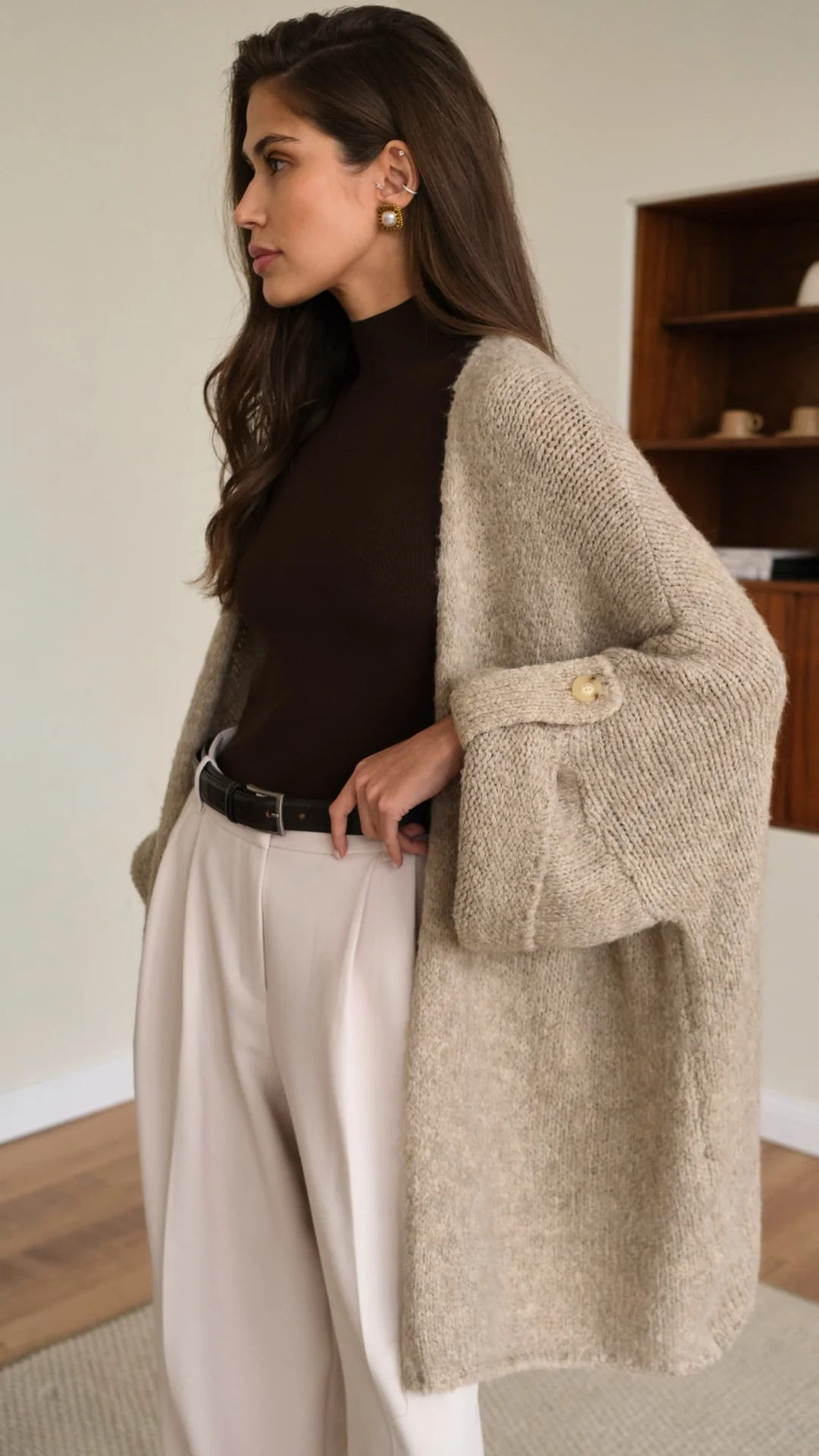 Adria Cardigan - Sand Beige - Image 7