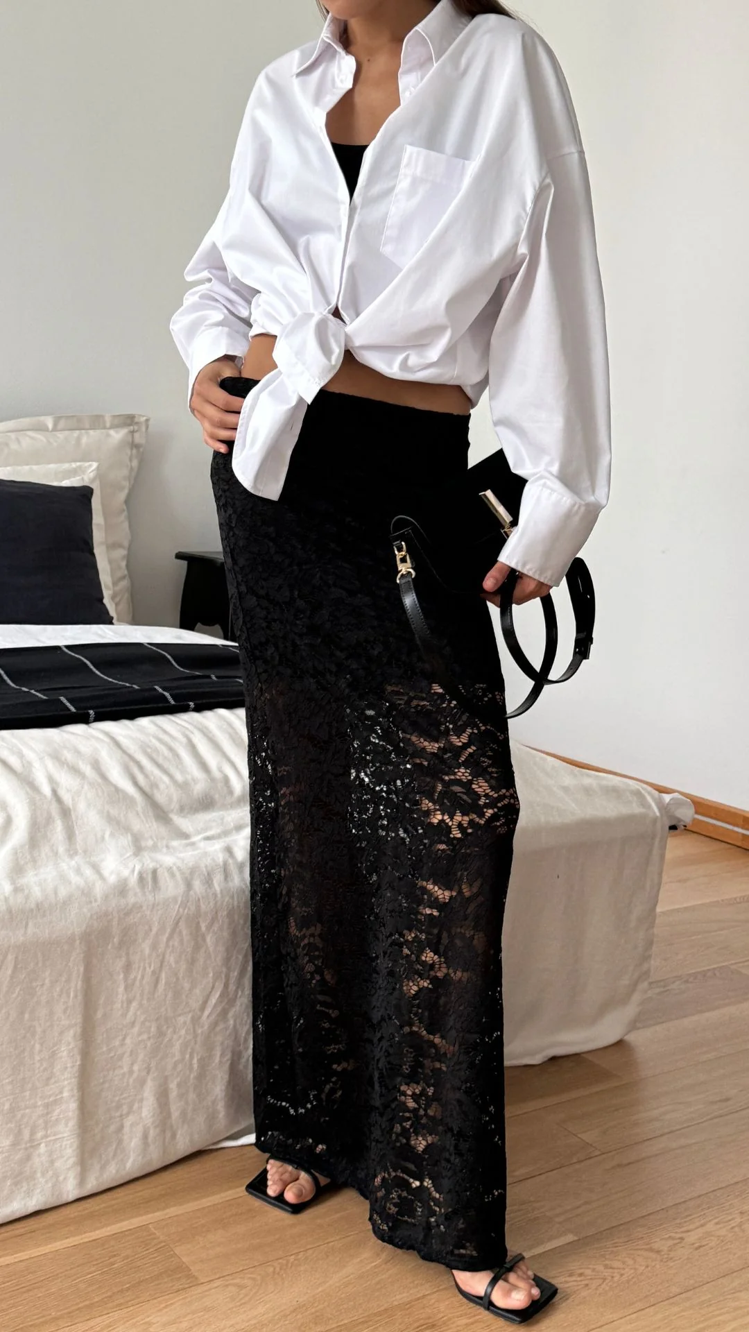 Alba Lace Skirt - Black - Image 8