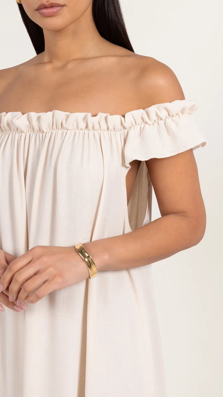 Alessia Contrast Dress - Ivory/ Black - Image 2