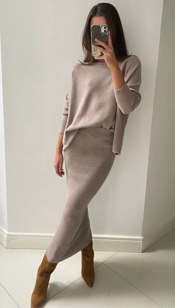 Alma Pencil Skirt - Smoke - Image 7