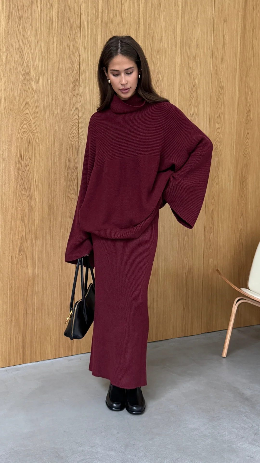 Amelie Sweater - Dark Cherry - Image 3