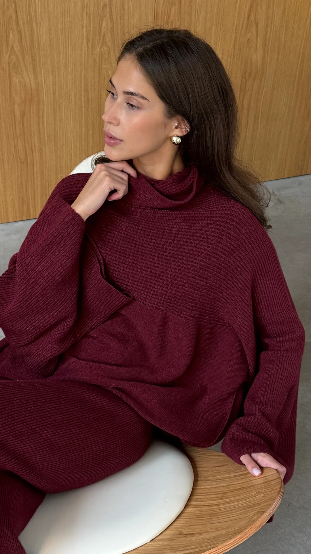 Amelie Sweater - Dark Cherry - Image 7