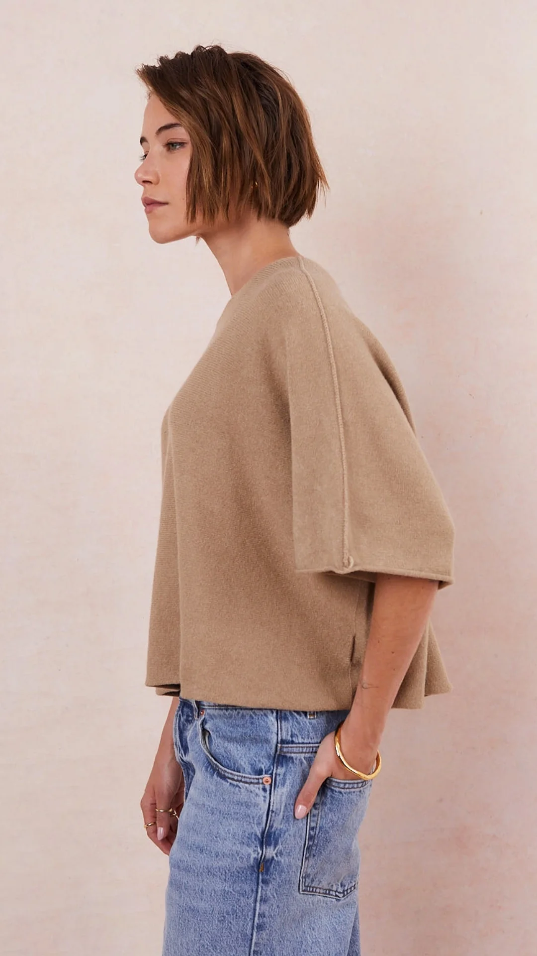 Ana Knitted Top - Sand - Image 3