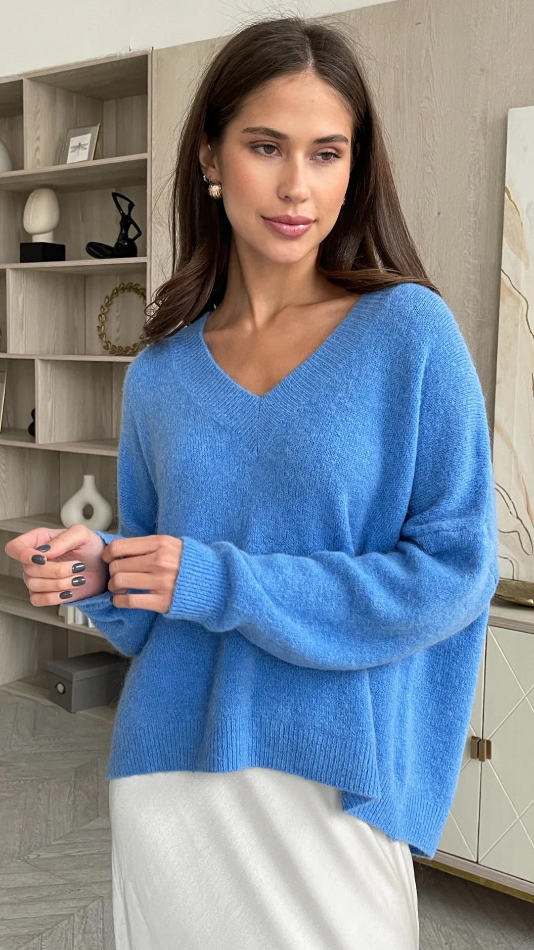 April Alpaca Sweater - Sky - Image 2