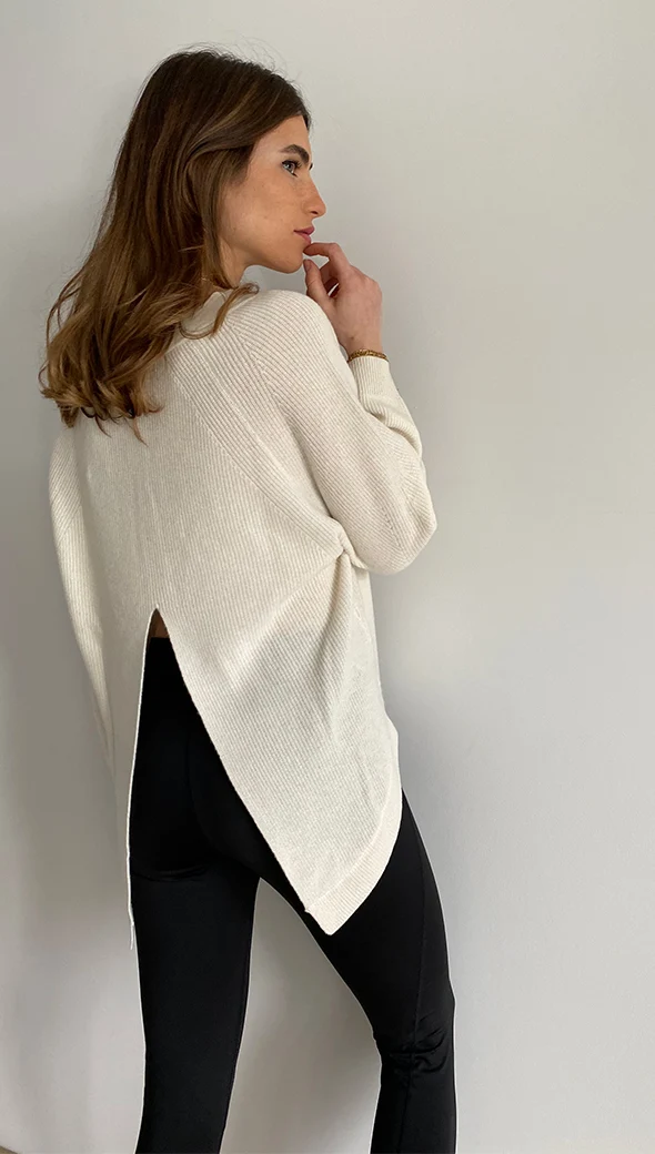 Camryn Pure Cashmere Sweater - Ivory - Image 2