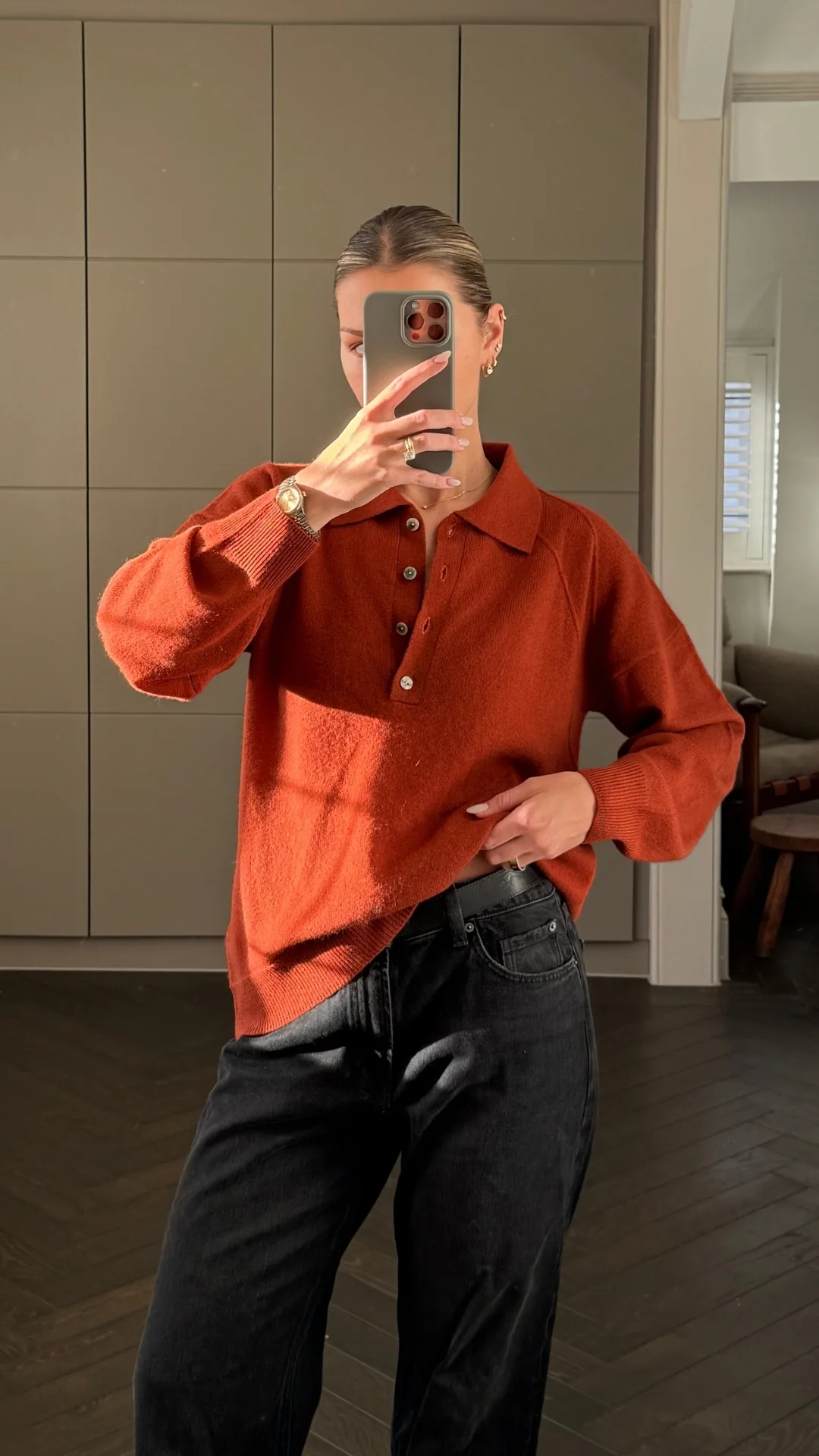 Caprice Cashmere sweater - Terracotta - Image 10