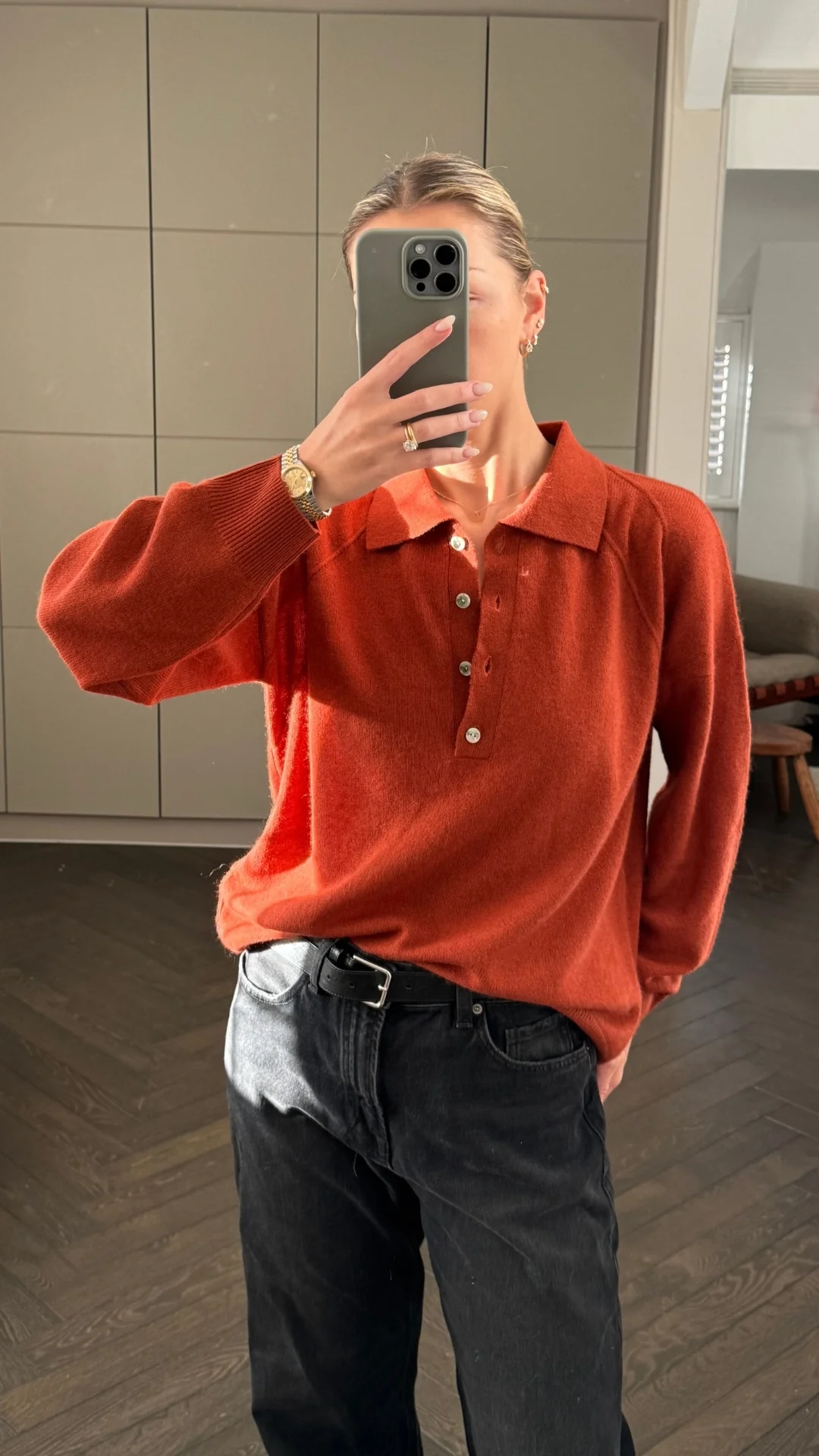 Caprice Cashmere sweater - Terracotta - Image 11