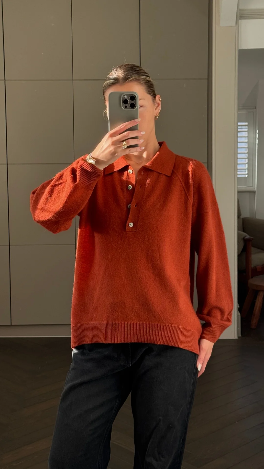 Caprice Cashmere sweater - Terracotta - Image 12