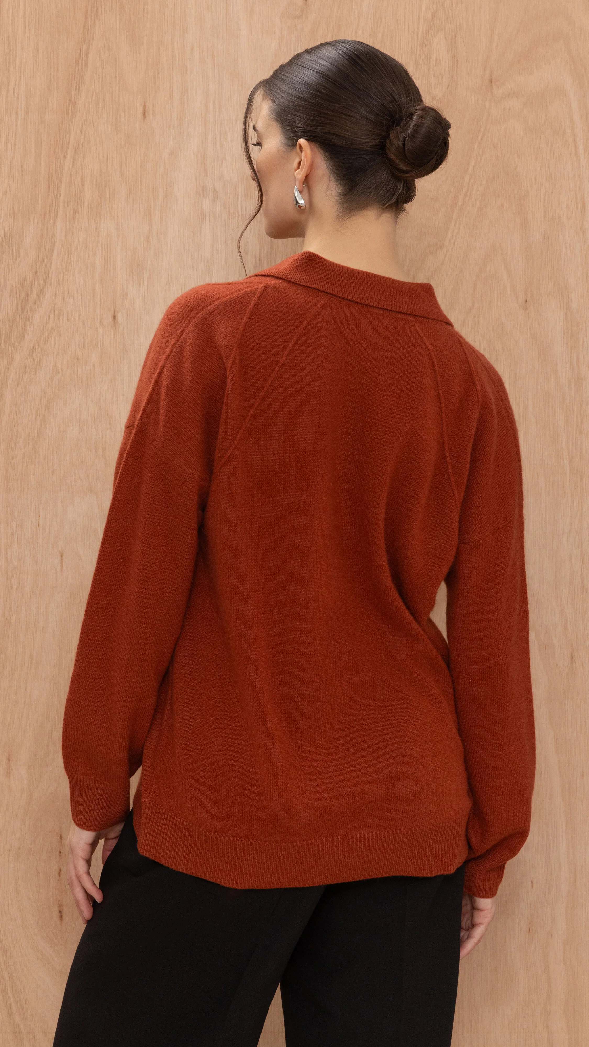 Caprice Cashmere sweater - Terracotta - Image 4