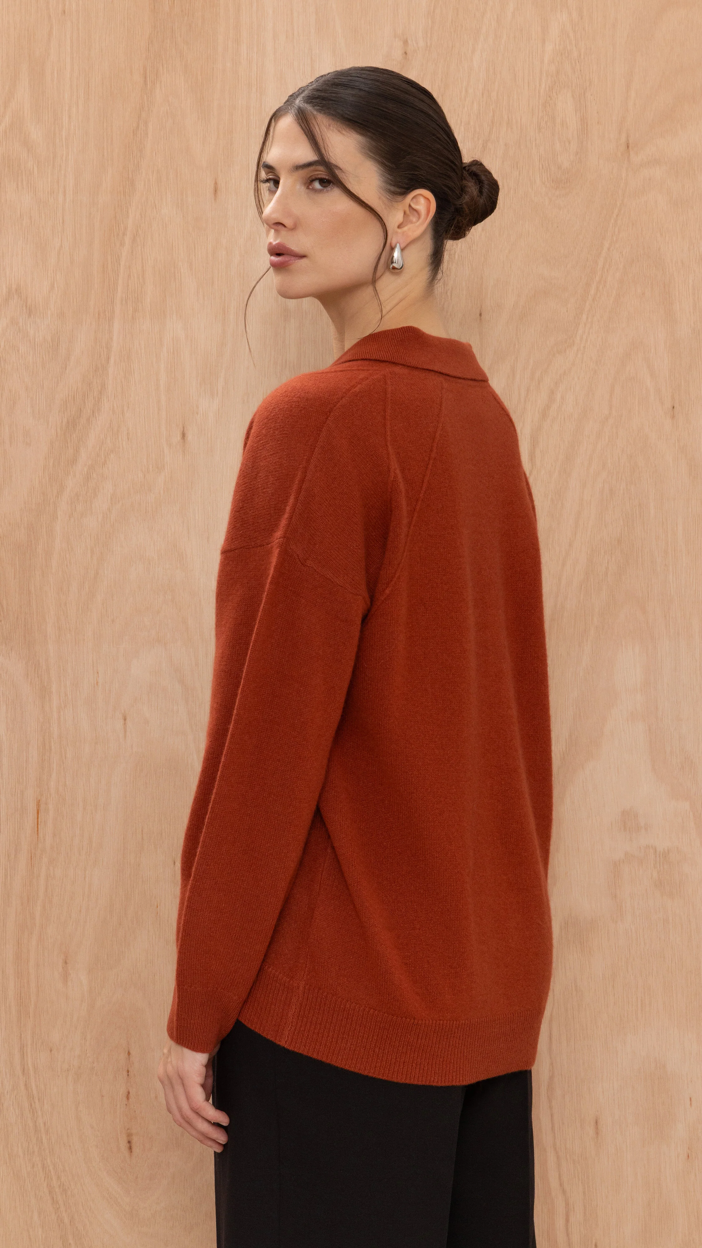Caprice Cashmere sweater - Terracotta - Image 6