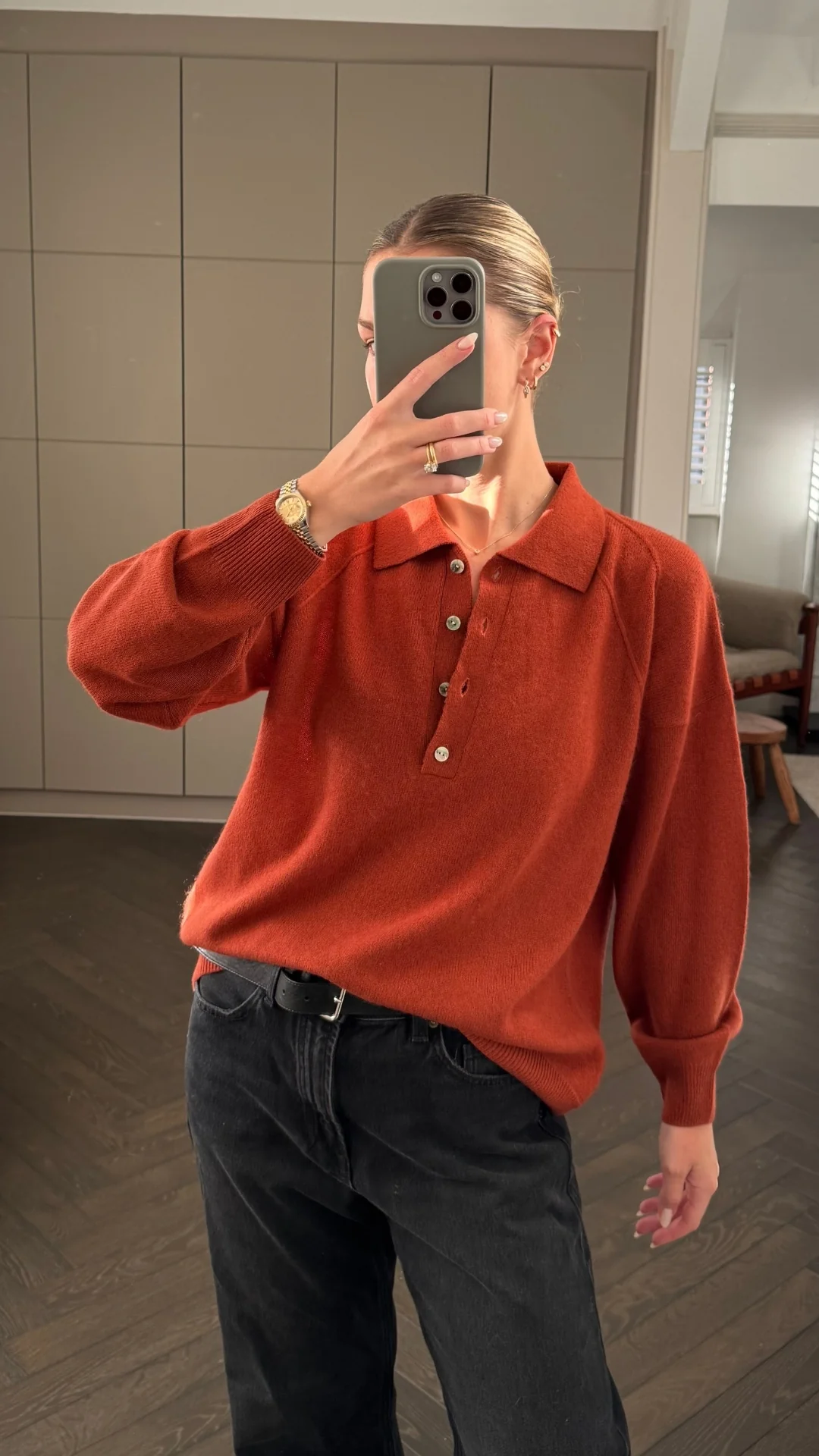 Caprice Cashmere sweater - Terracotta - Image 7