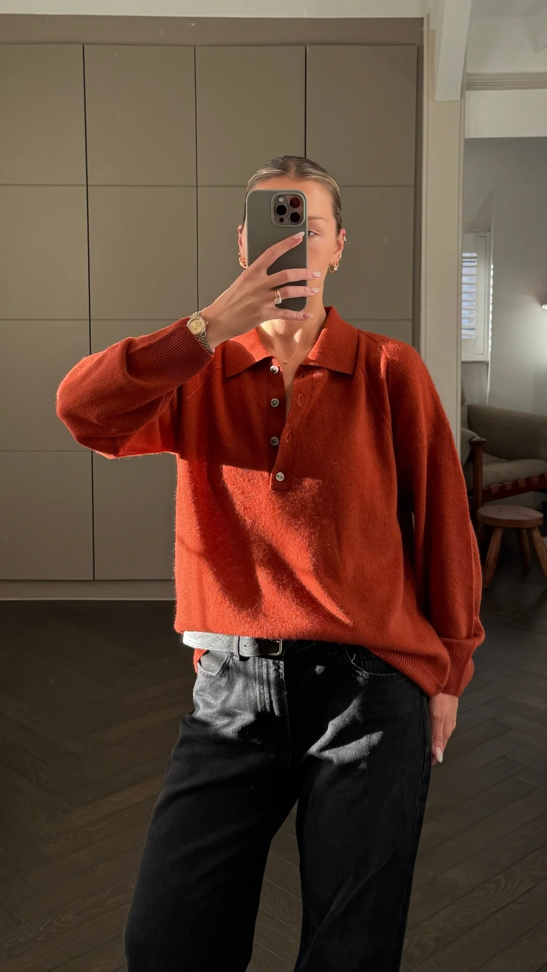 Caprice Cashmere sweater - Terracotta - Image 8
