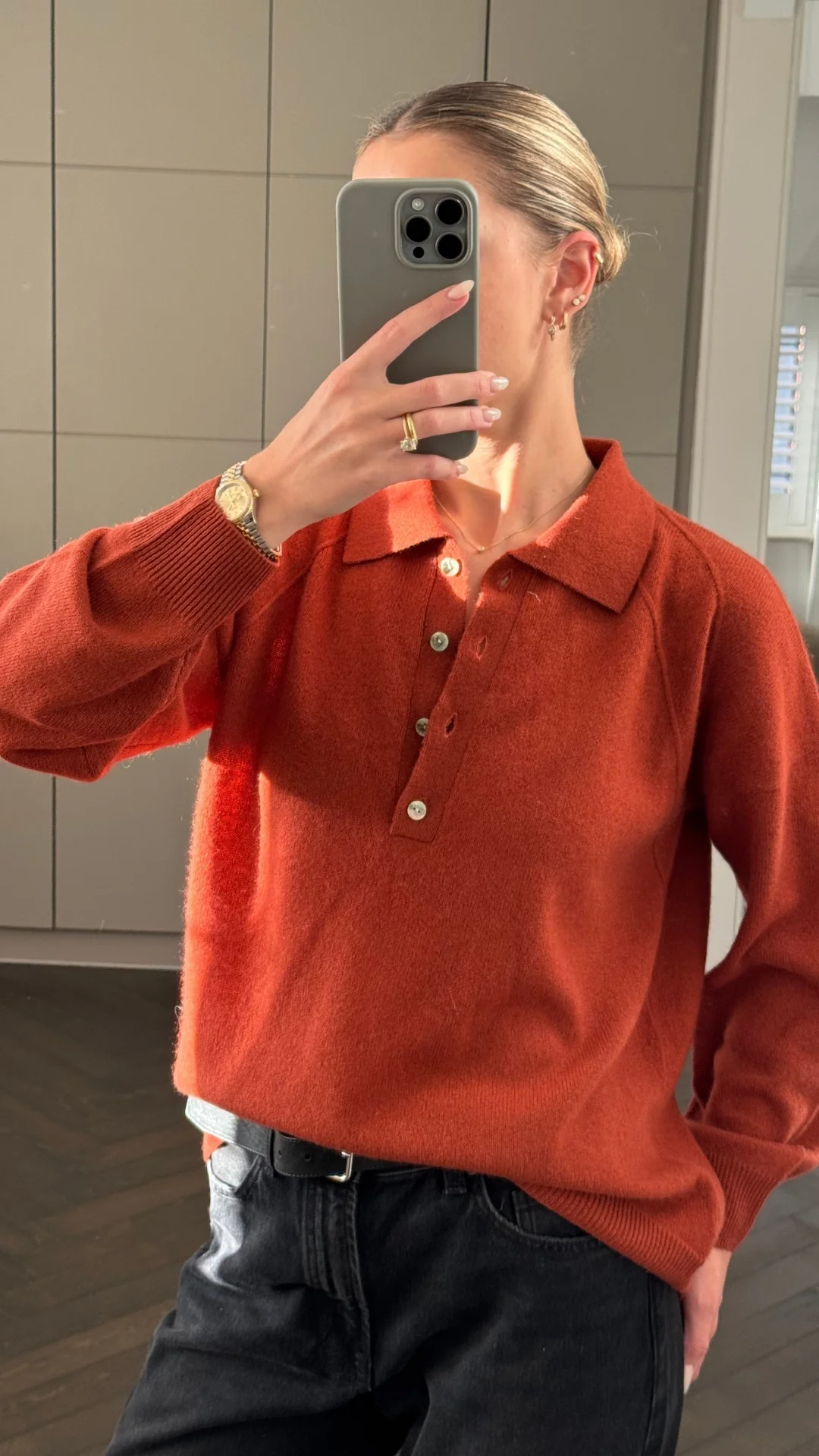 Caprice Cashmere sweater - Terracotta - Image 9