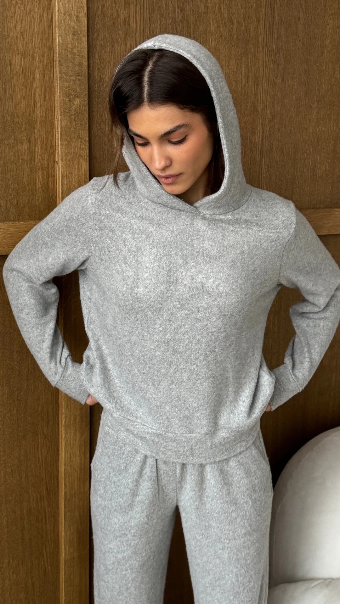 Cara Lounge Knit Set - Grey - Image 4