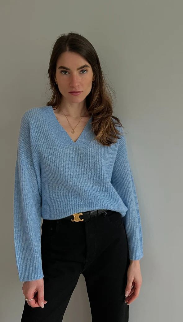 Cathea Cashmere Sweater - Sky - Image 4