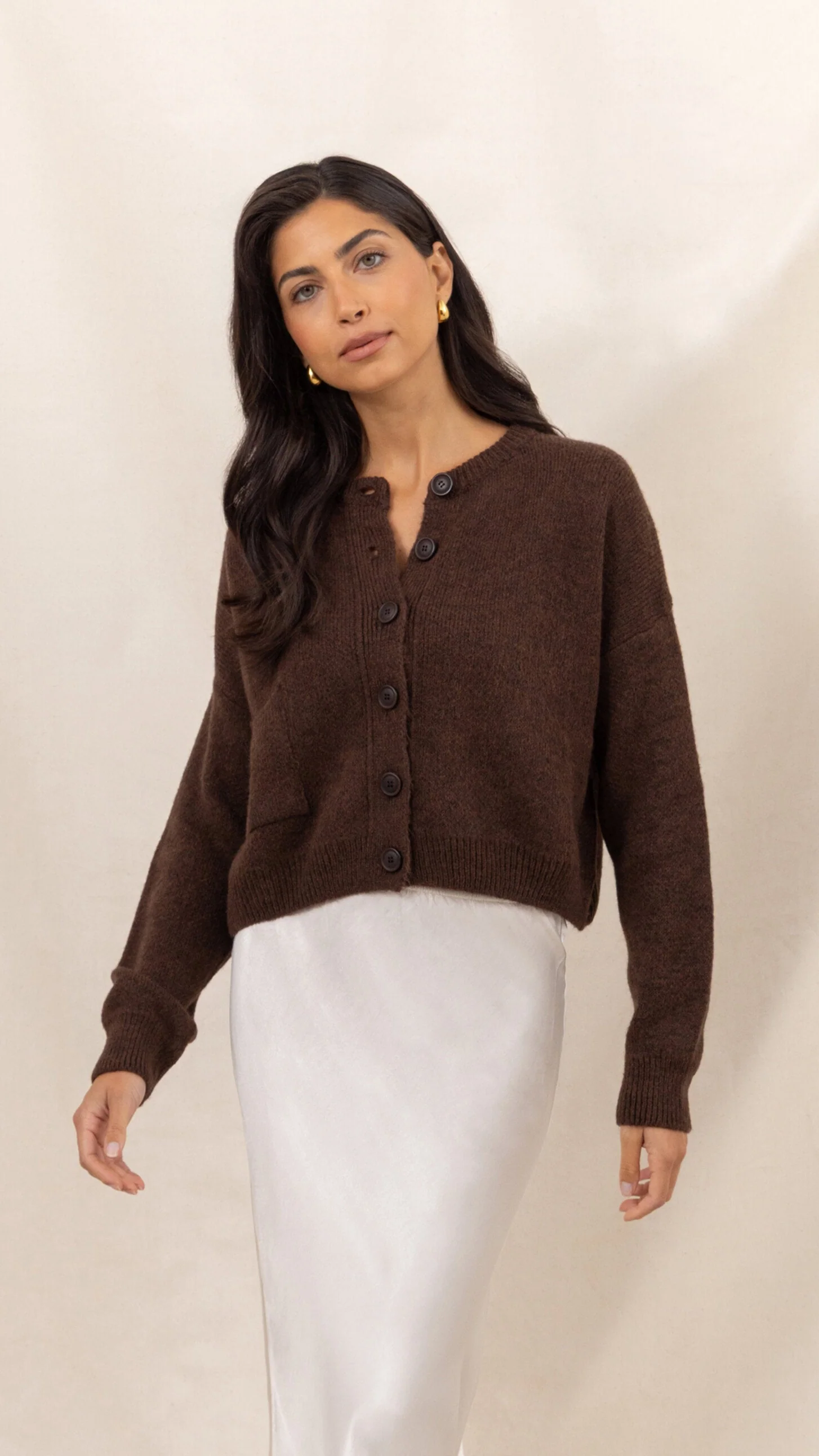 Carla Cardigan - Dark Espresso - Image 2