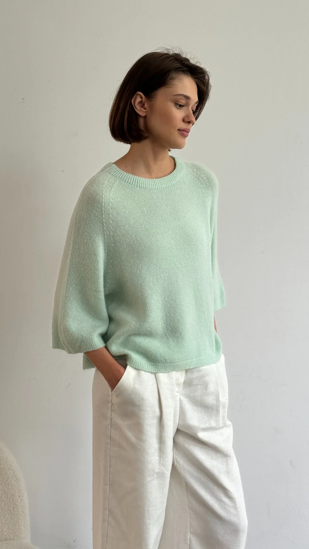 Piper Alpaca Knit - Mint - Image 8