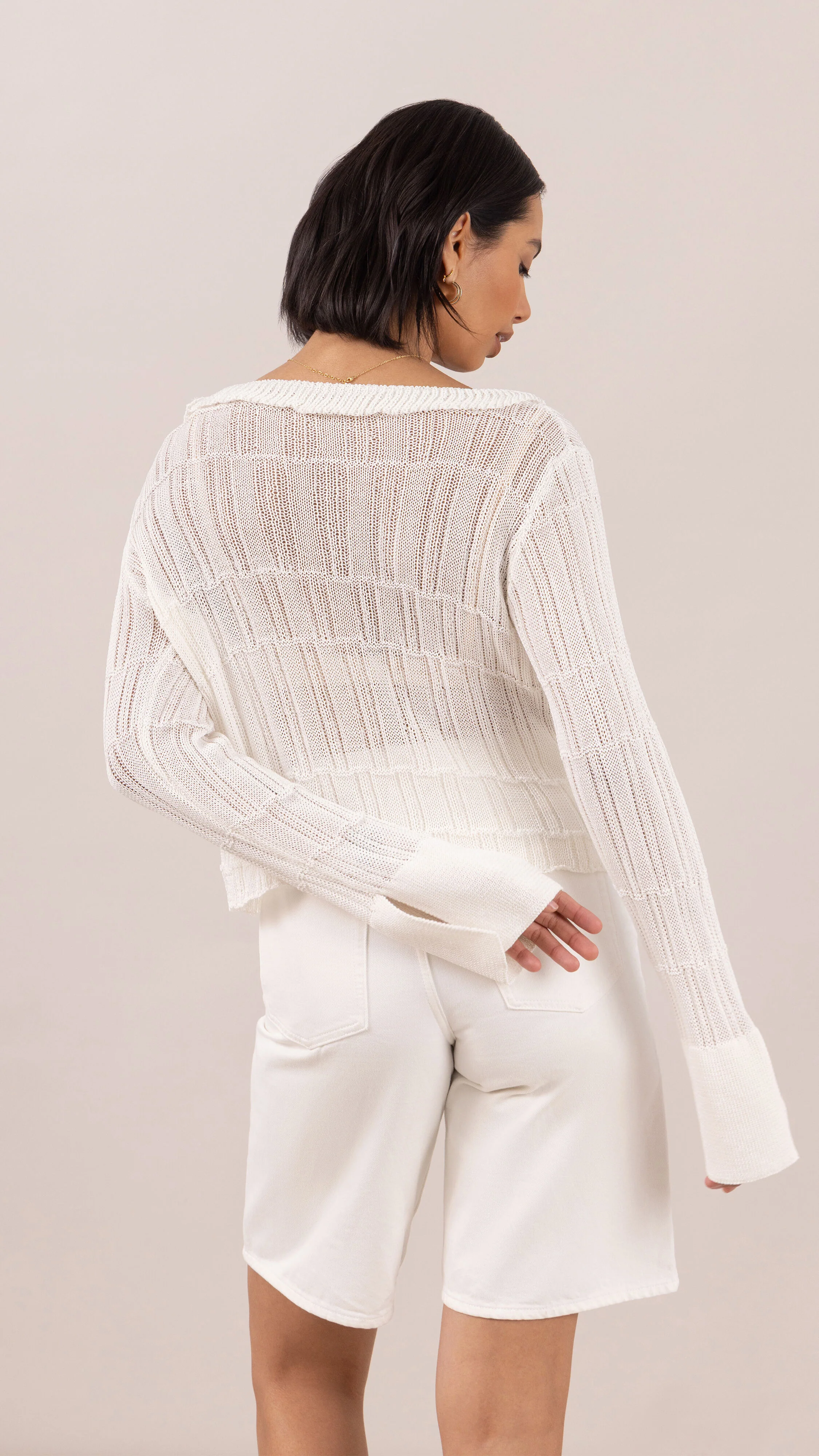 Daisy Frill Cardigan - Ivory - Image 5