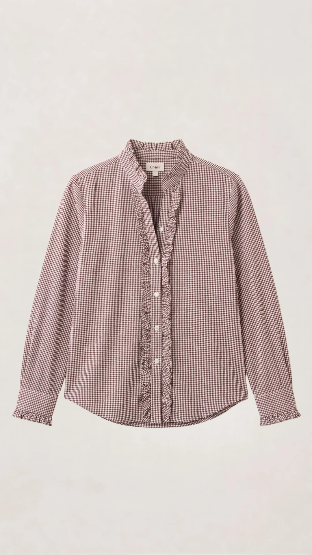 Daria Shirt - Brown Gingham - Image 7