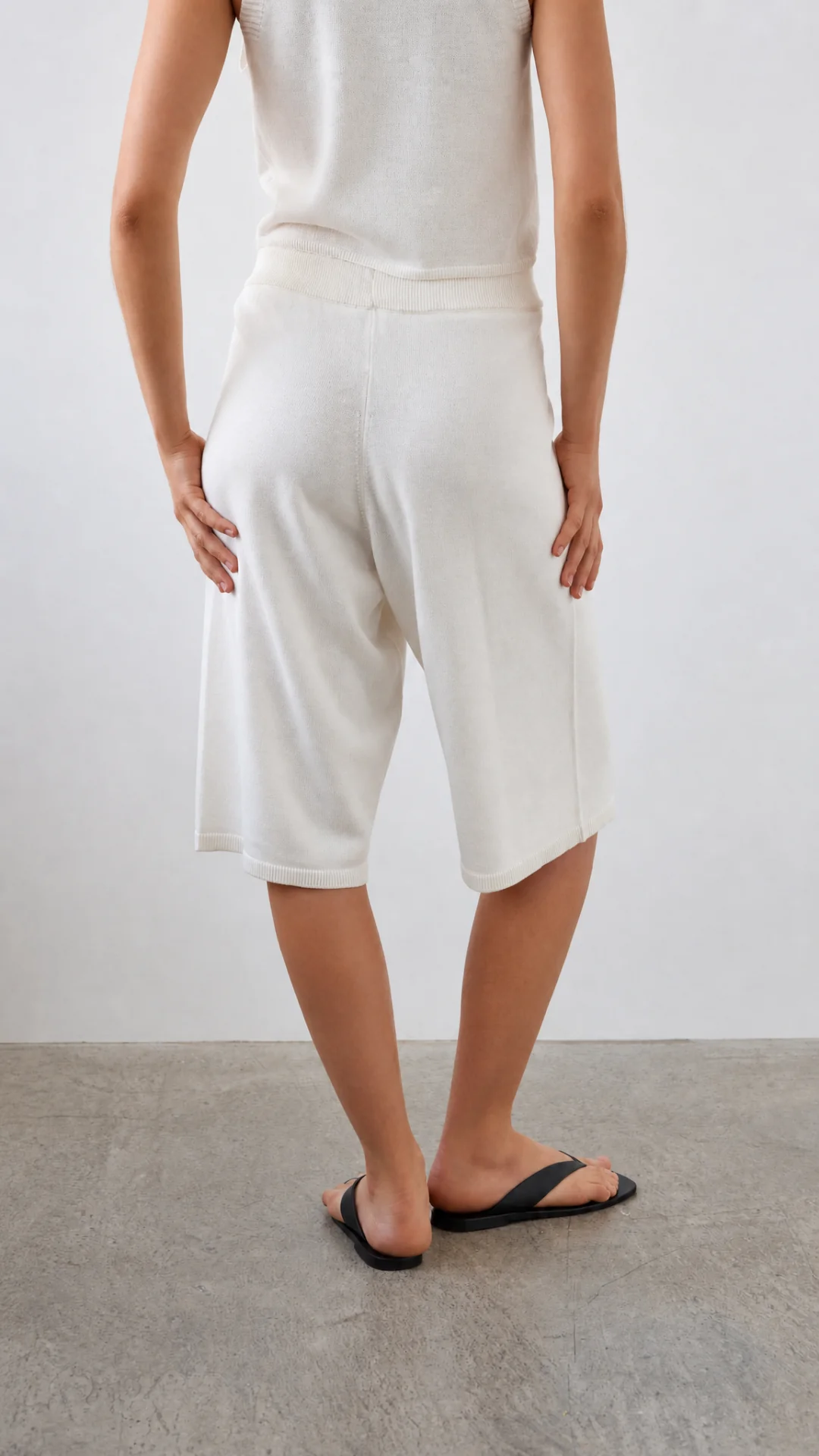 Faye Knit Bermuda - Ivory - Image 3