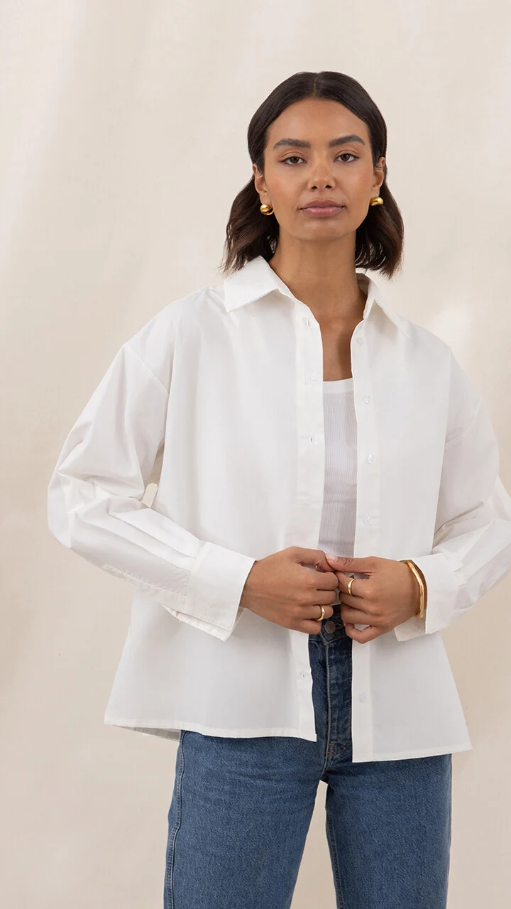 Indie Cotton Shirt - White - Image 3