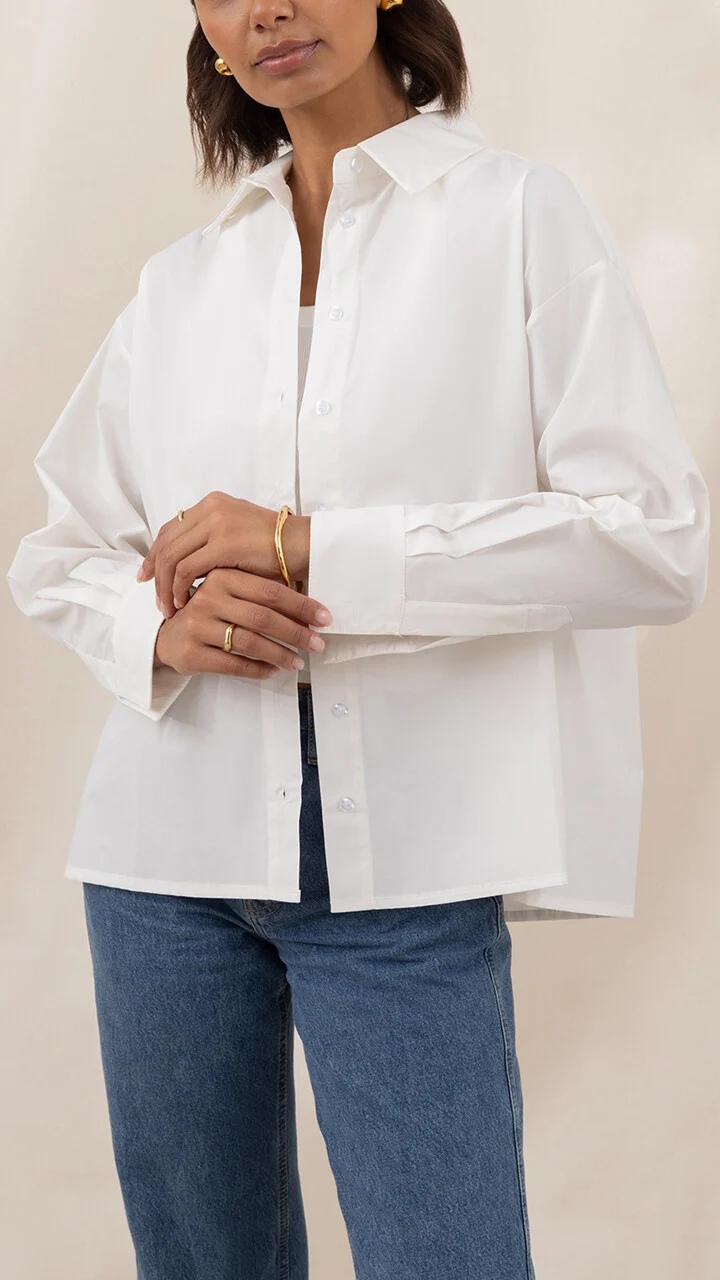 Indie Cotton Shirt - White - Image 4