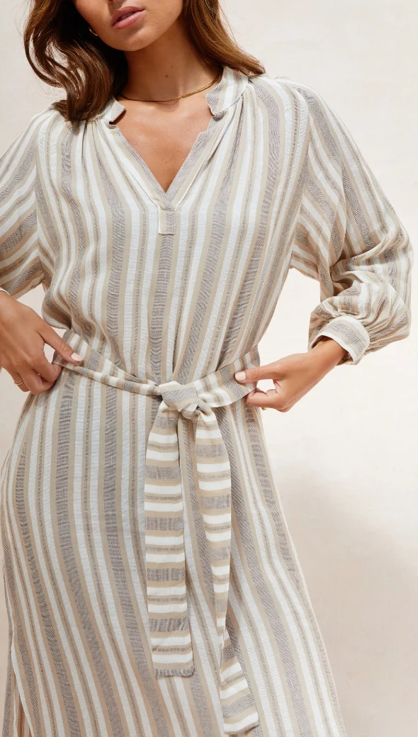 Ines Kaftan - Taupe Stripe - Image 2