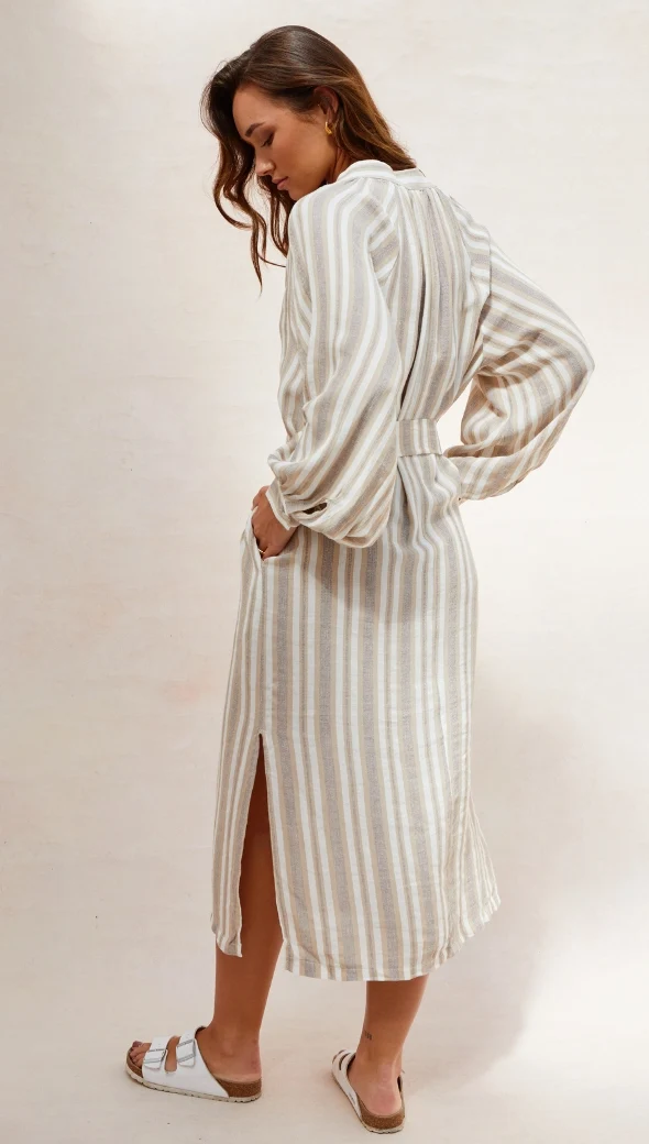 Ines Kaftan - Taupe Stripe - Image 9
