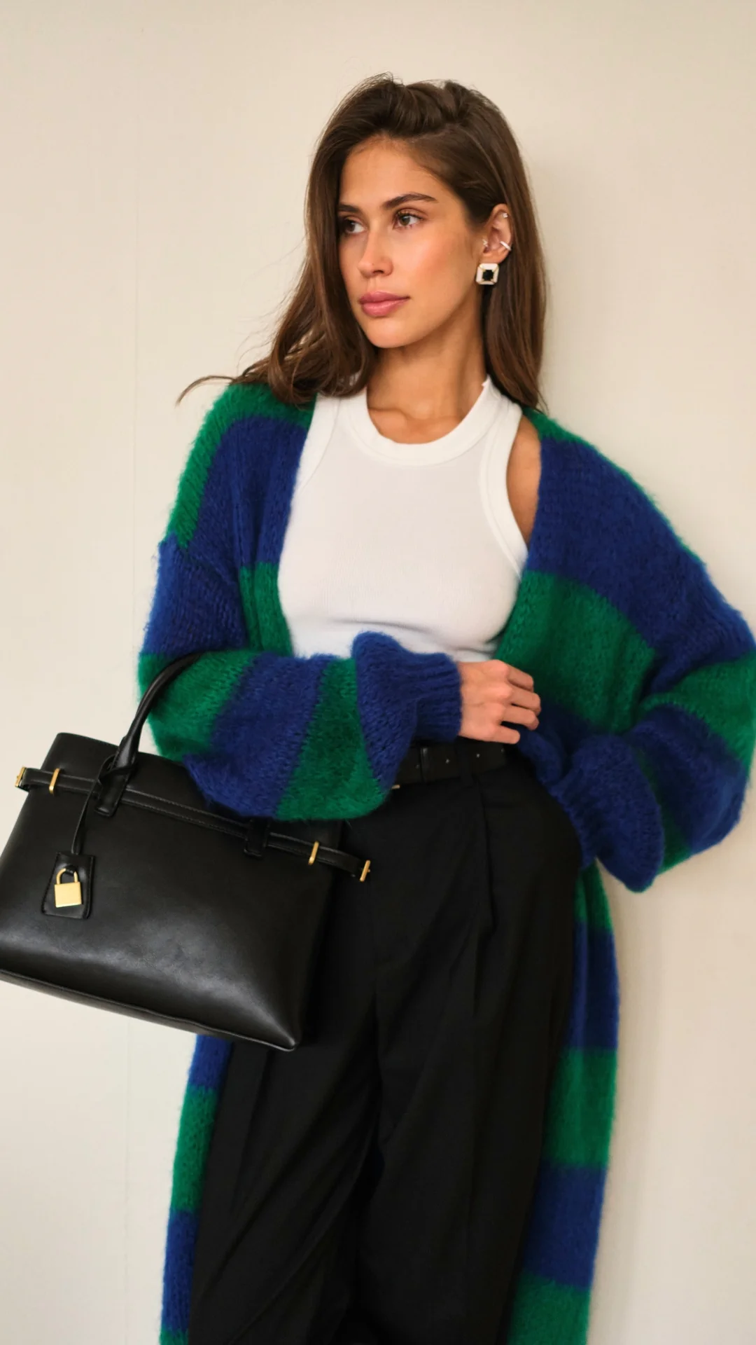 Kay Cardigan - Emerald Blue Marine Stripes - Image 7