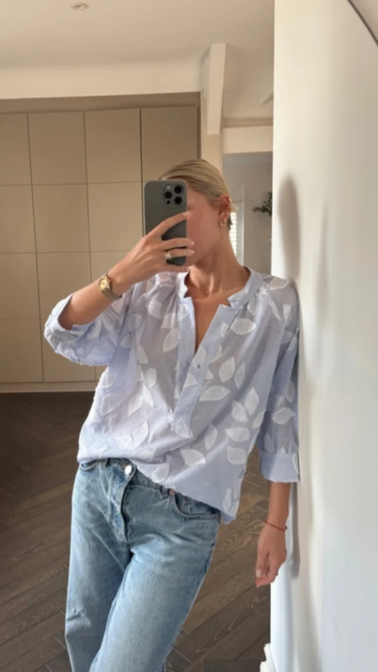 Kayla Shirt - Blue Stripe - Image 3