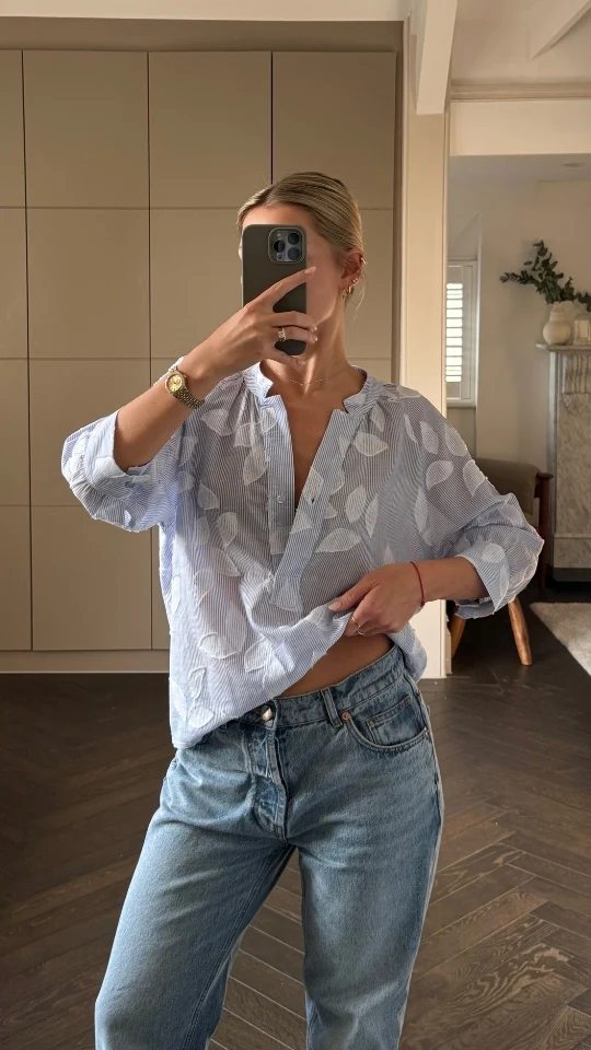 Kayla Shirt - Blue Stripe - Image 8