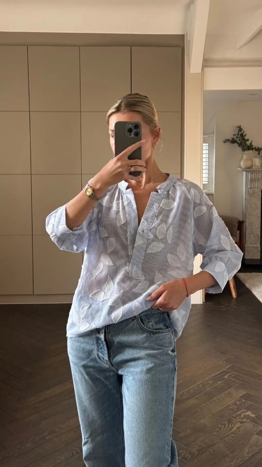 Kayla Shirt - Blue Stripe - Image 9