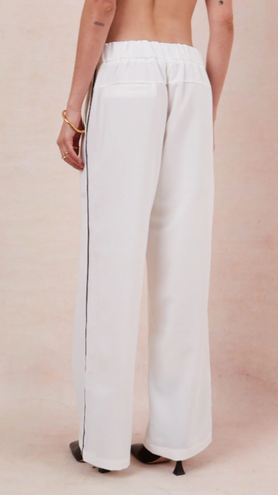 Kim Crepe Trousers - White - Image 3