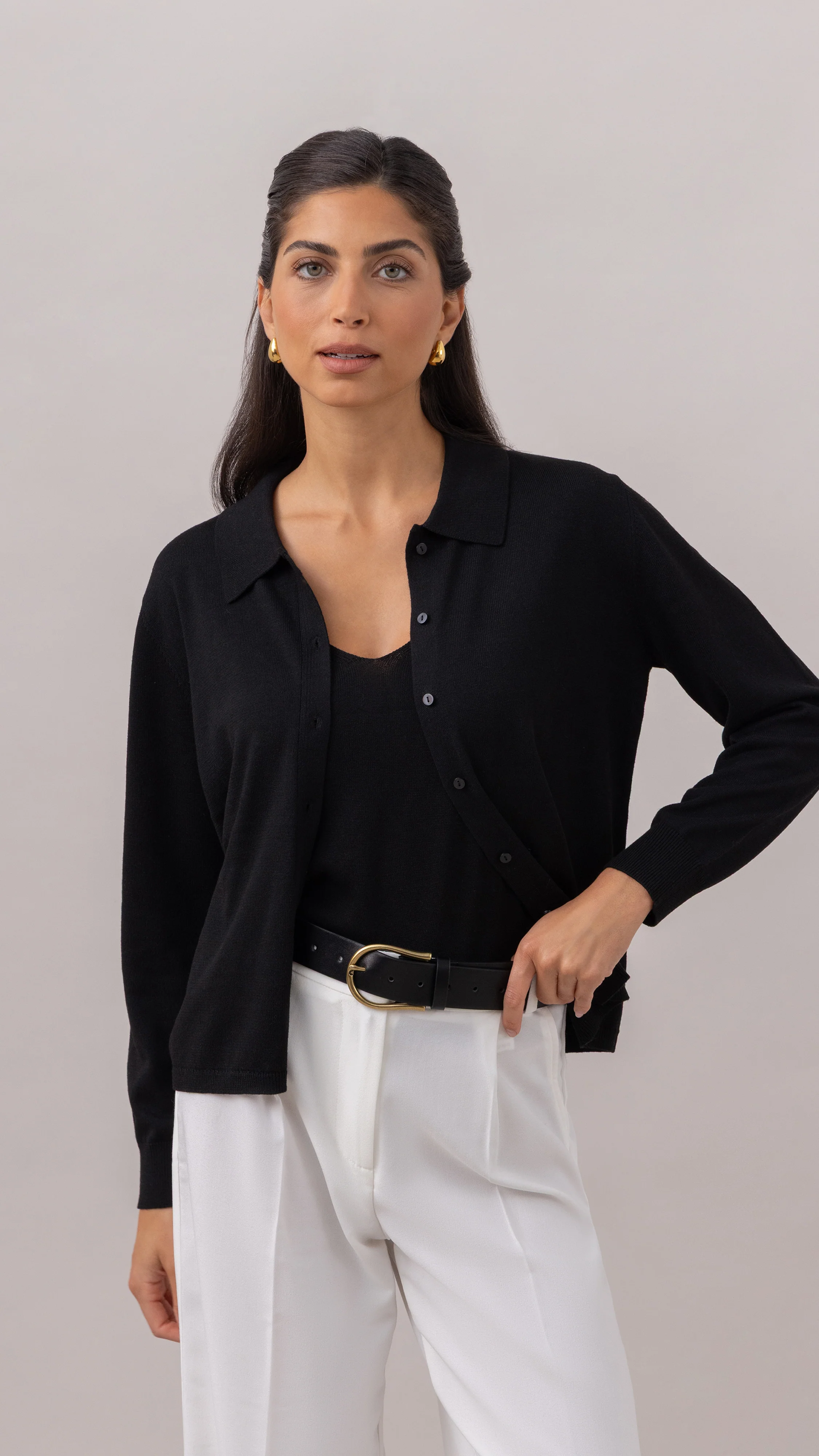 Kora Knitted Twin Set - Black - Image 2