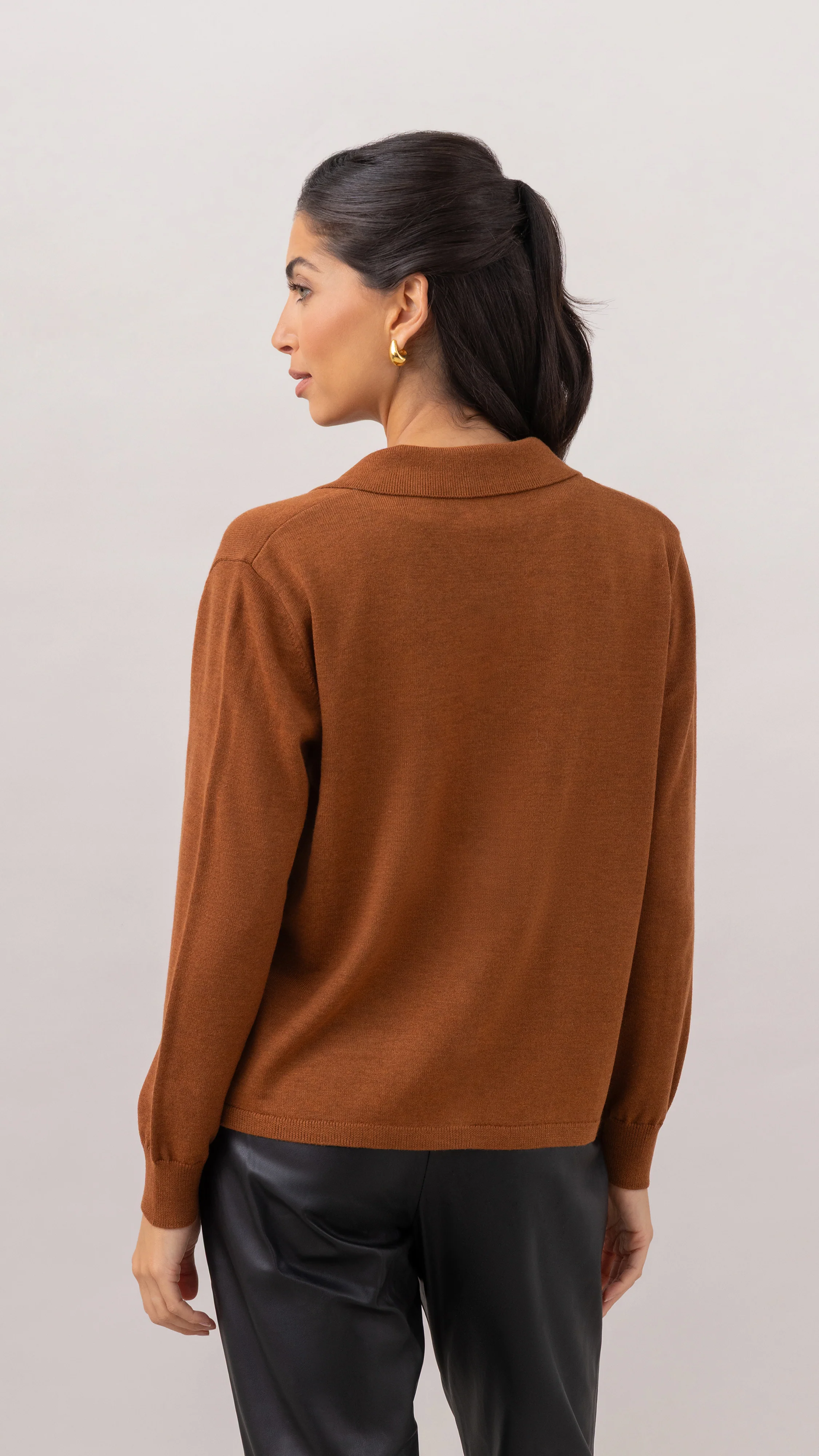 Kora Knitted Twin Set - Terracotta - Image 4