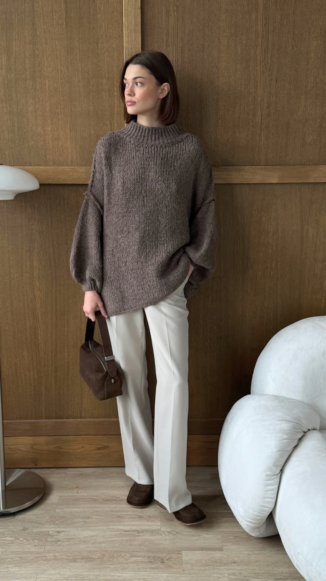 Layla Sweater - Taupe - Image 10
