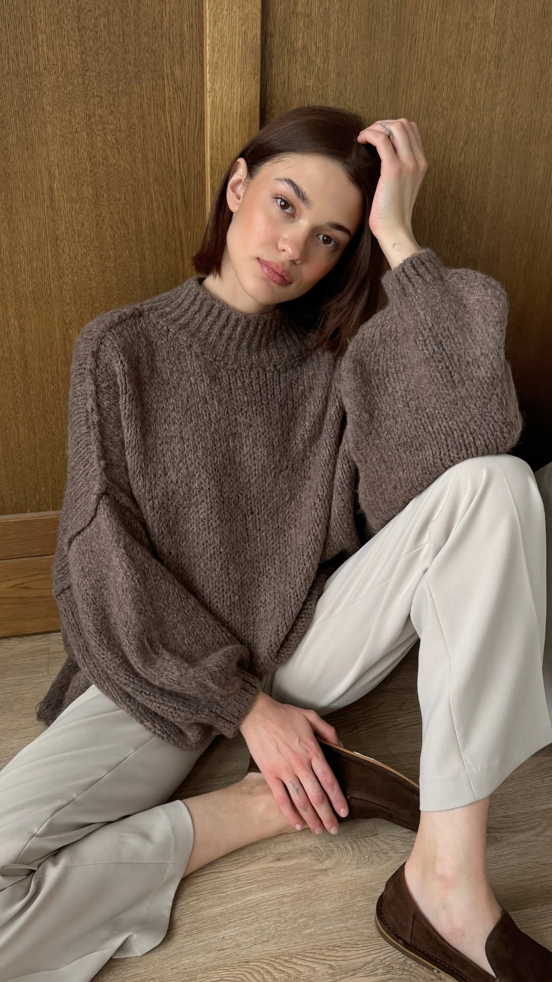 Layla Sweater - Taupe - Image 5