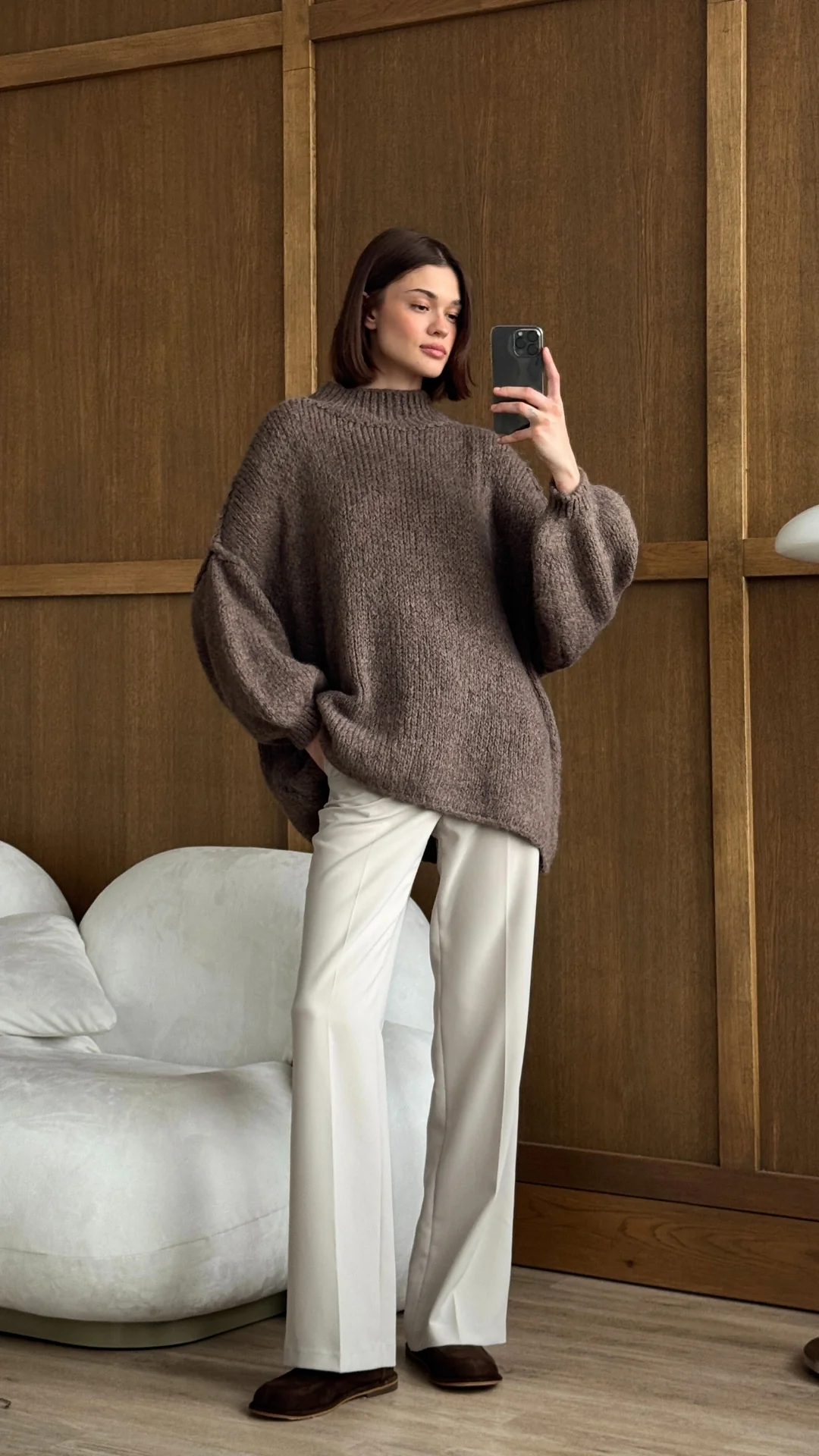 Layla Sweater - Taupe - Image 6