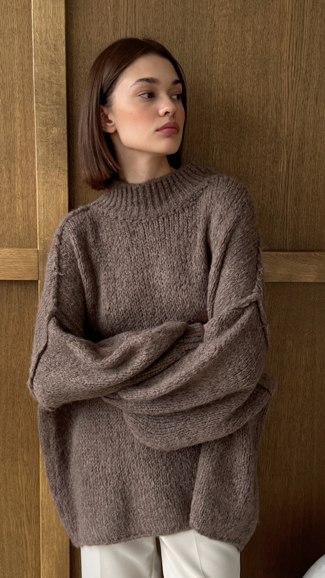 Layla Sweater - Taupe - Image 7