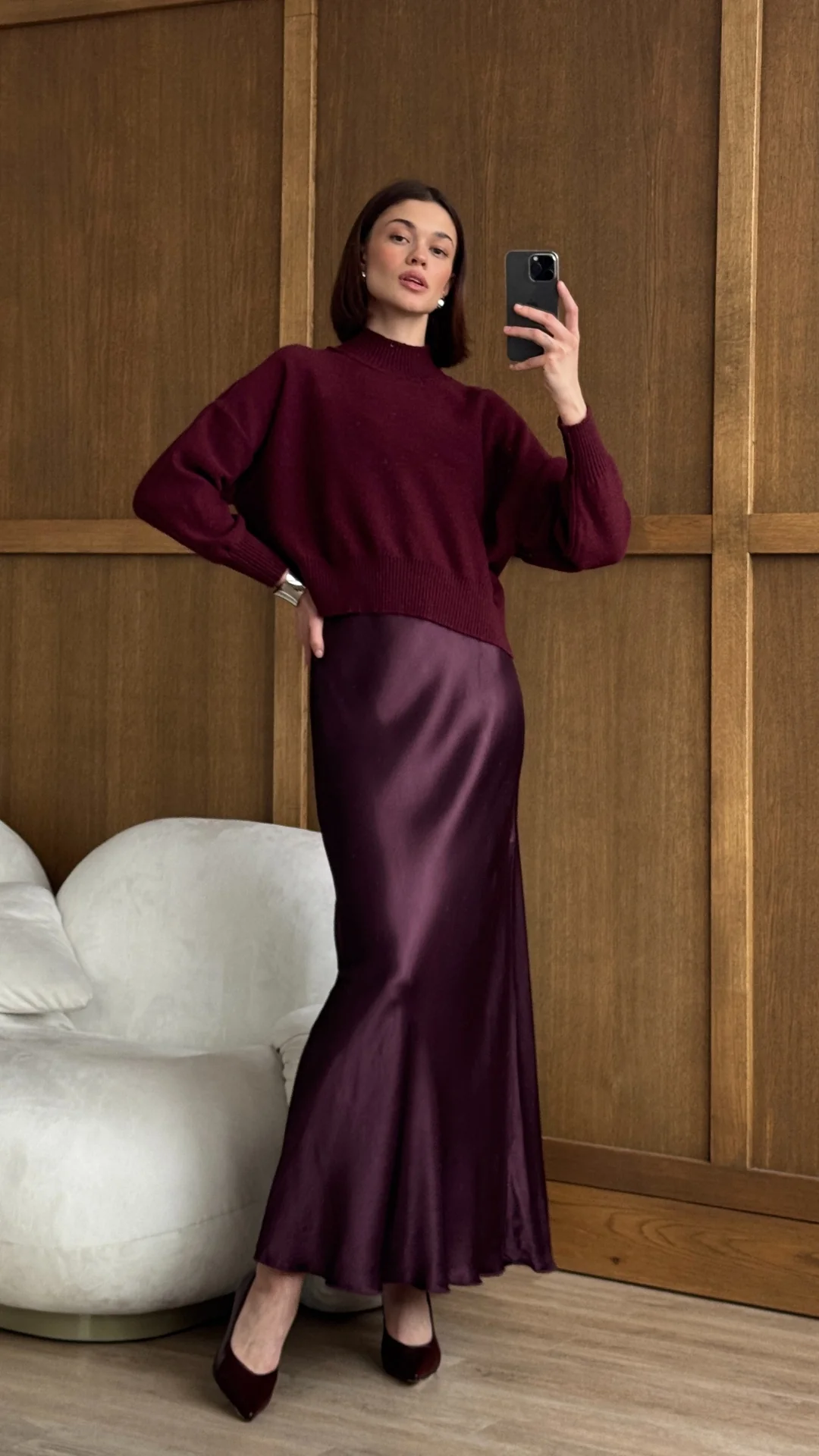 Lottie Sweater - Burgundy - Image 10