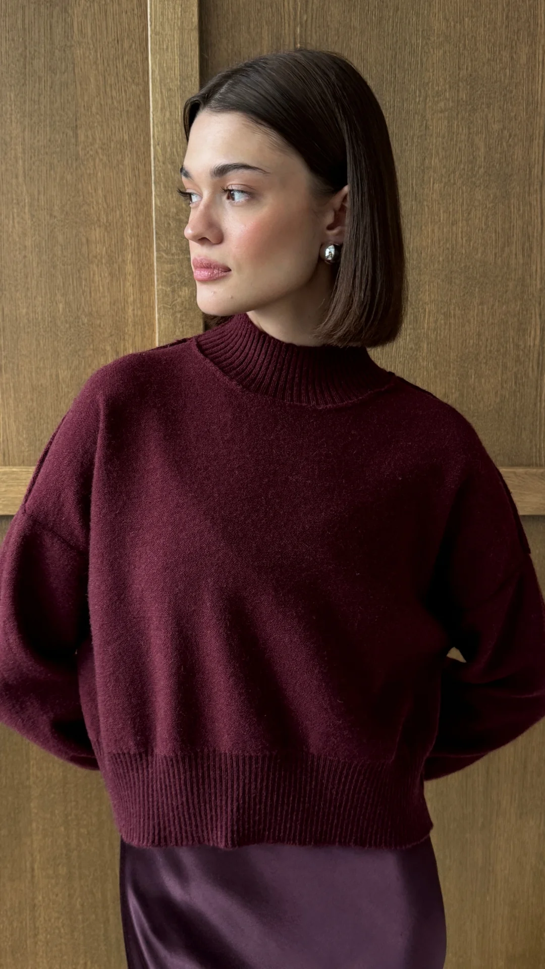 Lottie Sweater - Burgundy - Image 11