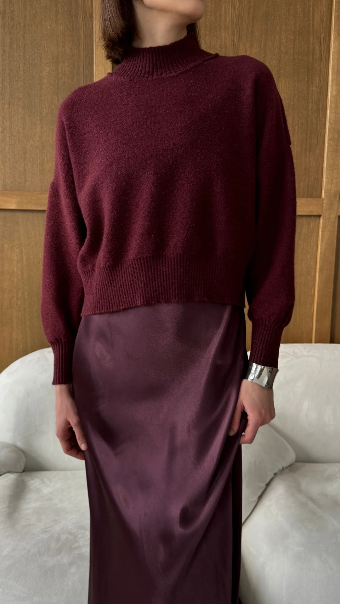 Lottie Sweater - Burgundy - Image 4