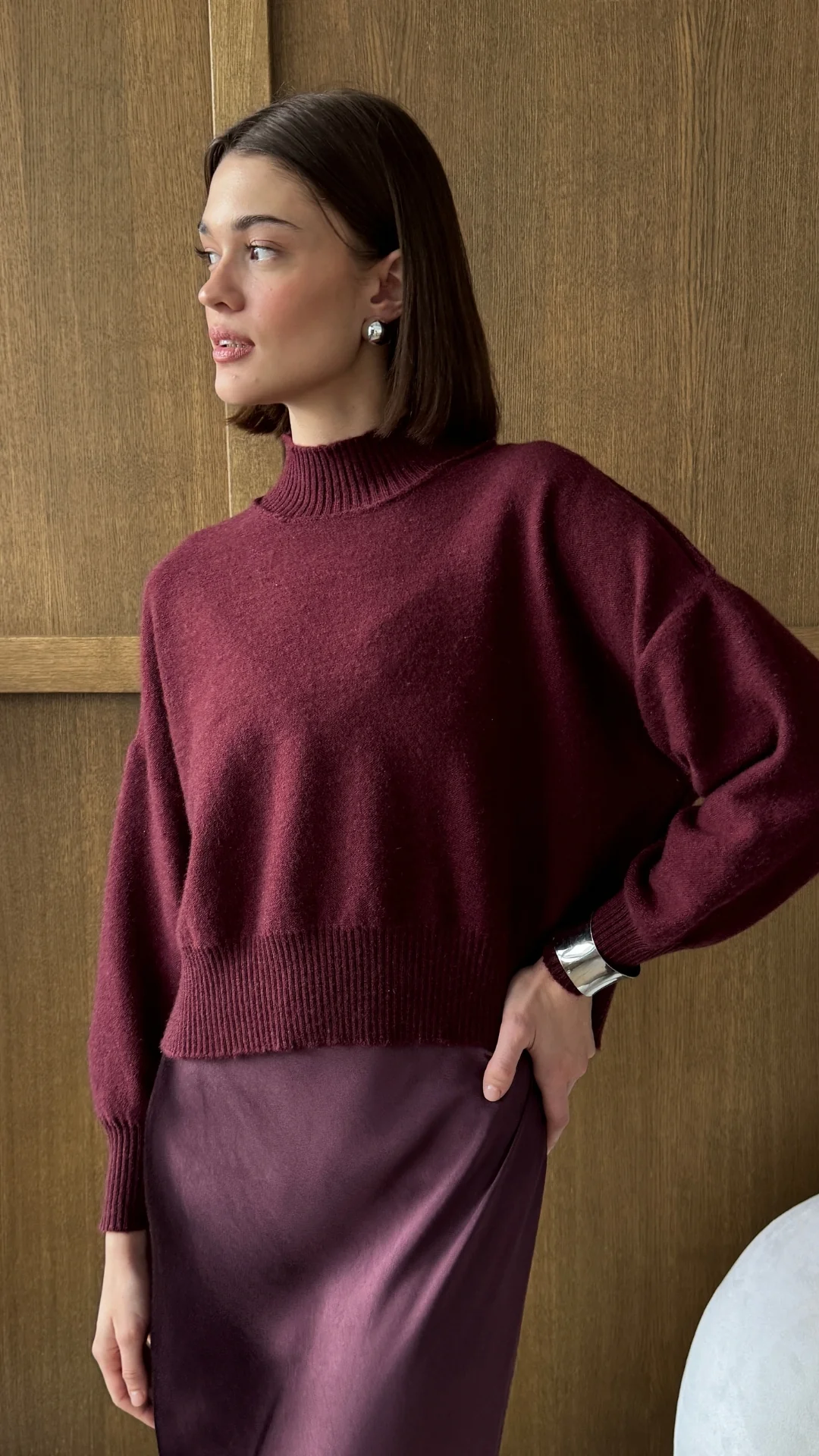 Lottie Sweater - Burgundy - Image 5