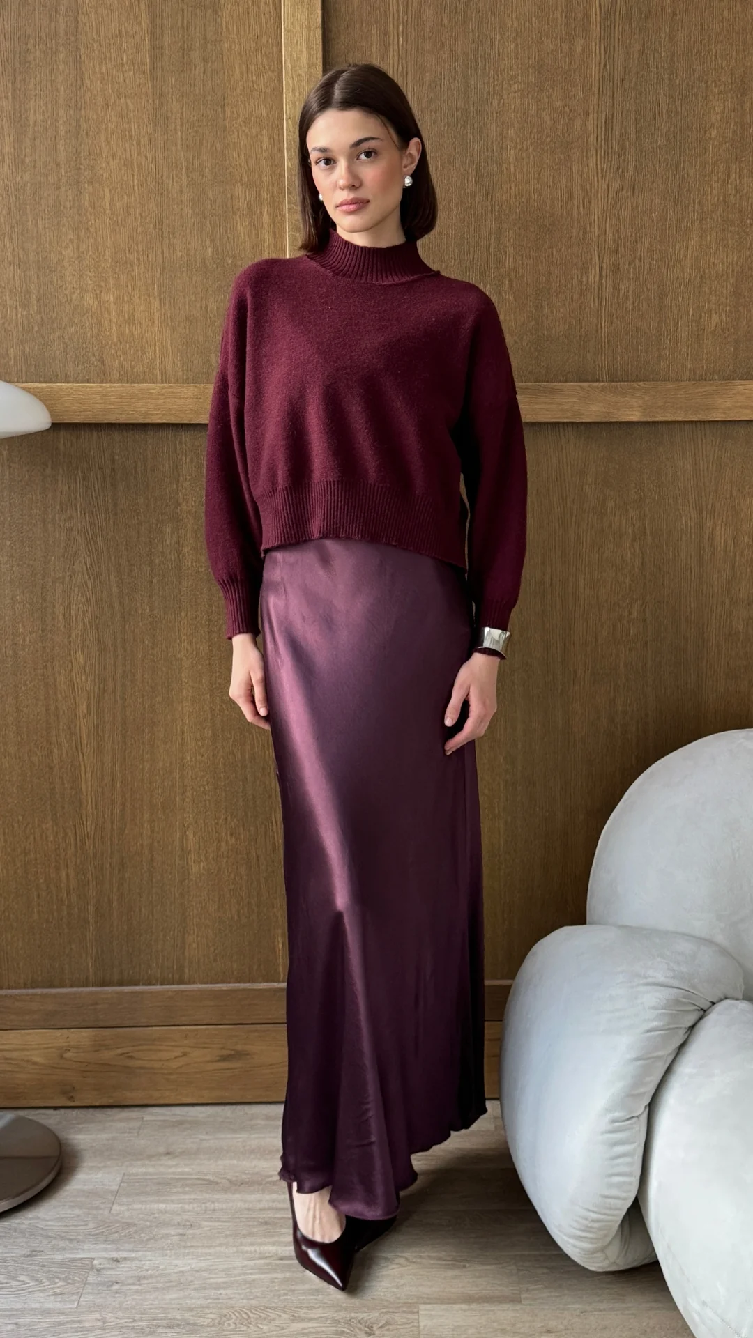 Lottie Sweater - Burgundy - Image 7