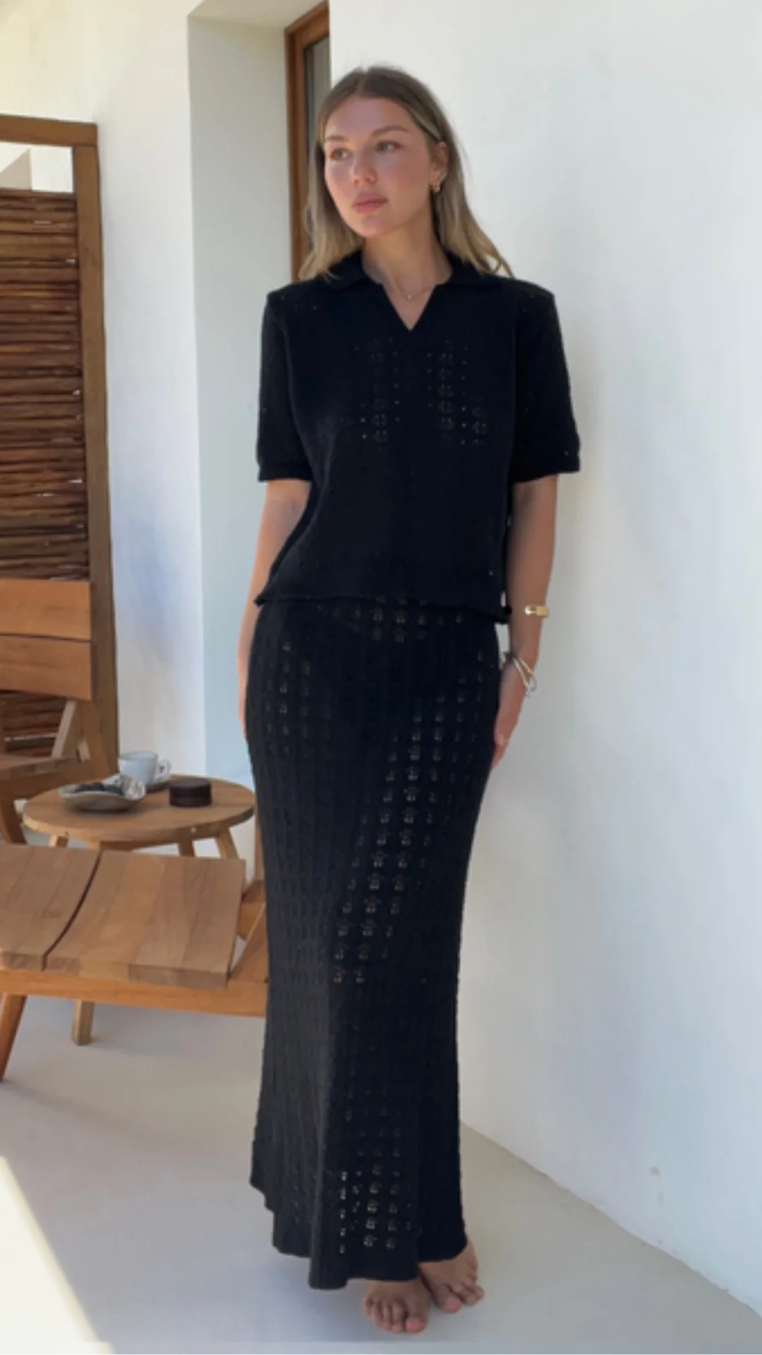 Lyla Crochet Set - Black - Image 4