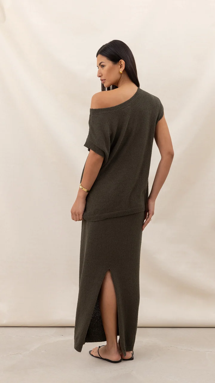 Maia Skirt - Khaki - Image 3