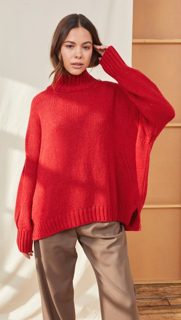 Margot Sweater - Apple Red - Image 3
