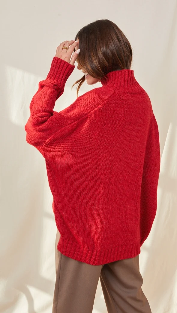 Margot Sweater - Apple Red - Image 5