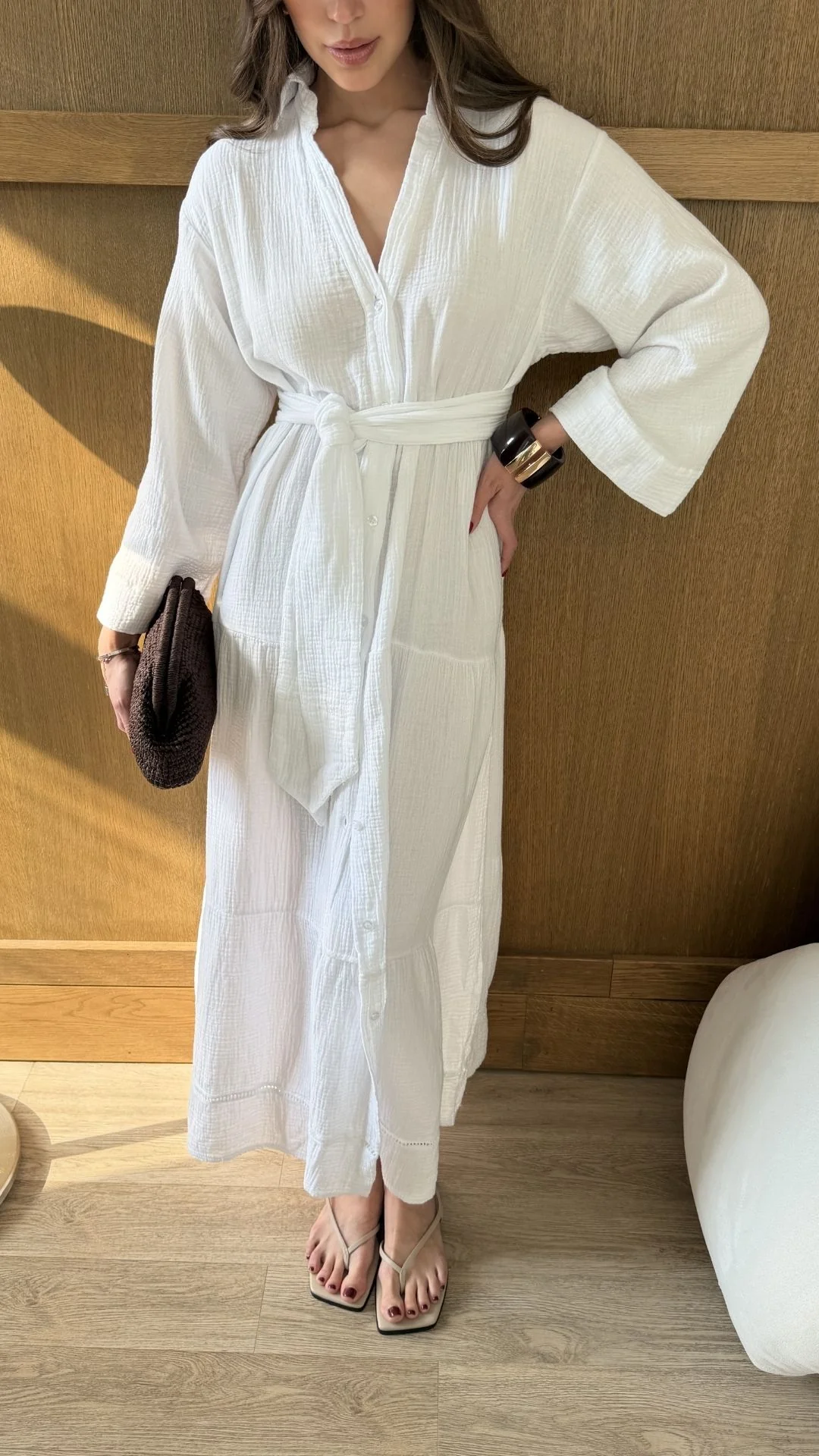 Marika Shirt Dress - White - Image 10